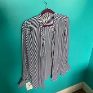 The Loft asymmetrical striped top